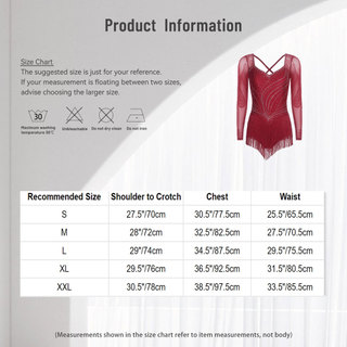 Yhong Nữ Khiêu Vũ Latin Kim Cương Giả Body Lưới Tay Dài Dây Đeo Mở Lưng Tầng Tua Rua Viền Leotard Áo liền quần Cho Hình Trượt Băng Tango Rumba Dance