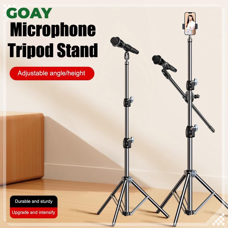 GOAY Micro Boom Chân Đế Chân Đế 1.7 2.1M Mic Chân Máy Braet 66CM Tay Chữ Thập Có Kẹp Và Giá Đỡ Điện Thoại Cho Iphone Samsung Xiaomi VN