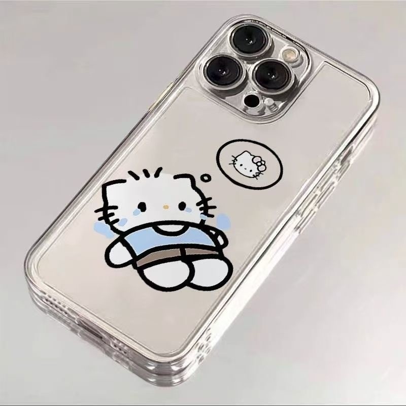 Khóc Mèo Vỏ Điện Thoại Cặp Vợ Chồng Rõ Ràng Cho iPhone 17 16 15 14 13 12 11 Pro Max X XS XR 7 8 Plus SE2020