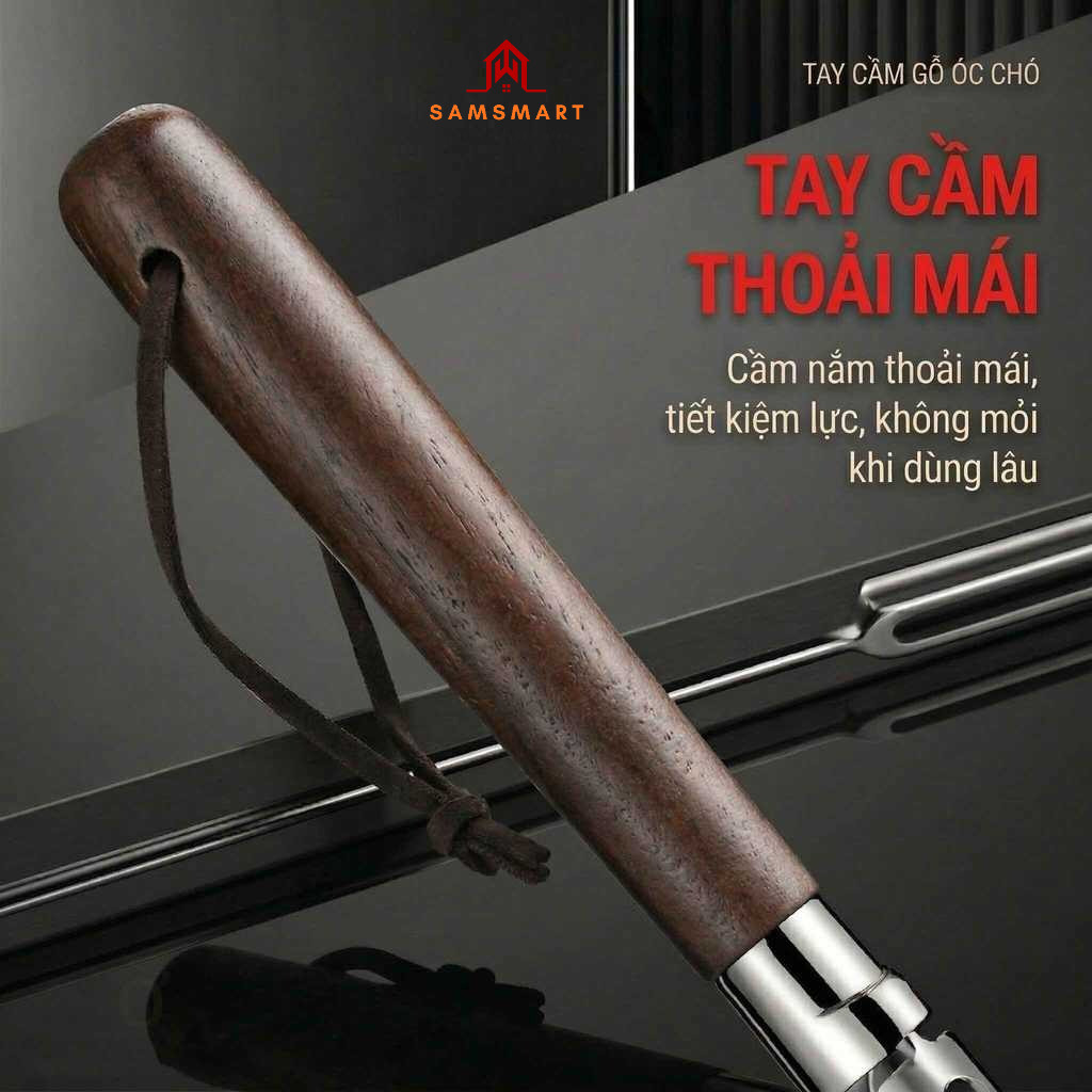Dao Gọt Vỏ Trái Cây Củ Quả Inox Cao Cấp – Cán Gỗ Óc Chó Nạo, Bào Sắc Bén, Bền Bỉ