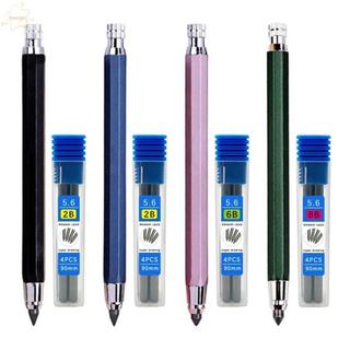Bút chì cơ khí AWNGD kim loại 2B/4B/6B/8B, ngòi 5.6mm, dùng cho phác thảo, truyện tranh, thiết kế, công cụ vẽ