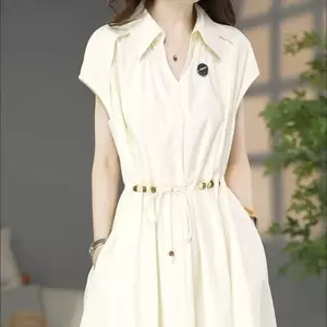 Váy nữ phong cách Hepburn thanh lịch, chất liệu cao cấp, phù hợp mùa hè