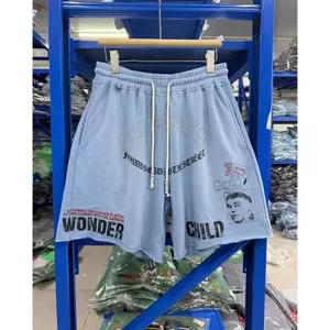 Unisex Dây Rút Co Giãn Eo Giặt & Đau Khổ Quần Short Rời Thường Ngày