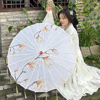 Ô Mini Vải Phong Cách Cổ điển Với Tua Rua, Họa Tiết Trung Quốc, ô Trang Phục Cổ Trang, Phụ Kiện Chụp ảnh Hán Phục