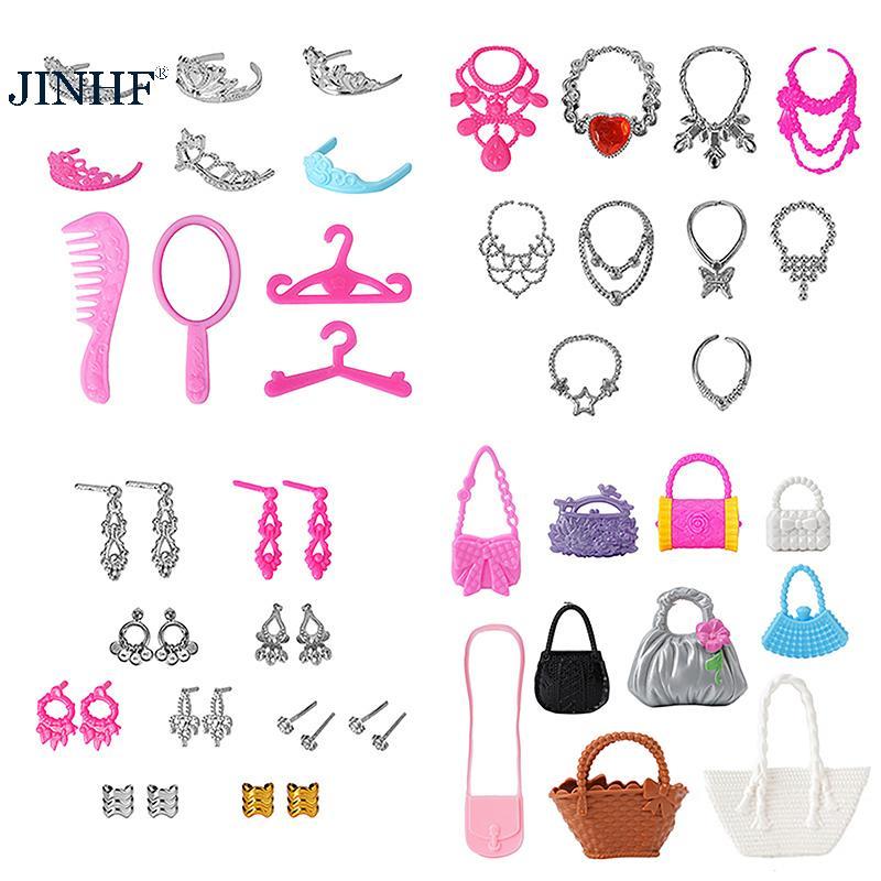 JINHF 20 Chiếc Đa Năng Bông Tai Vòng Tay Thái Cho 1 / 6 Phụ Kiện Búp Bê Bộ Thời Trang Búp Bê Bé Gái Trang Sức DIY Trang Trí Đồ Chơi HOT