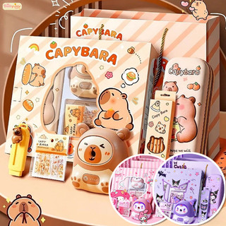 【BabyJoy】Bộ quà tặng văn phòng phẩm cho trẻ em,chủ đề hoạt hình My Melody,Kuromi và Capybara