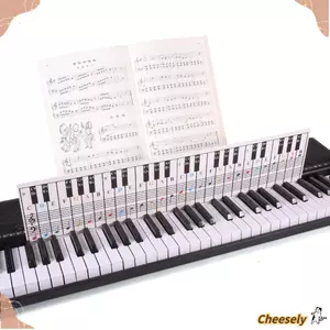 Thẻ ghi chú bàn phím CHEESELY, Biểu đồ hợp âm đàn piano có thể tháo rời dành cho người mới bắt đầu, 61 / 88 phím Thẻ thực hành ngón tay Phụ kiện đàn piano Công cụ học tập piano