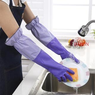 Găng tay cao su DARON Phụ kiện làm dày Giặt chống thấm nước Đĩa rửa tay dài ấm áp