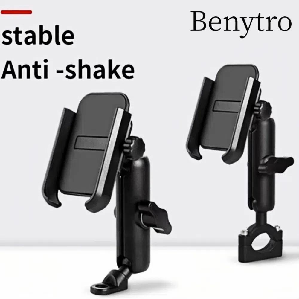 Giá đỡ điện thoại BENYTRO, Giá đỡ xe máy chống ăn mòn bằng hợp kim nhôm, Giá đỡ xe đạp hai kiểu màu đen đa năng