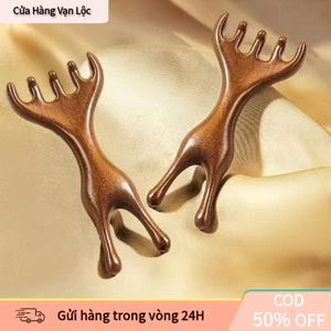 【vạn】Lược massage gỗ đàn hương mát xa ấn huyệt, cải thiện lưu thông máu, hỗ trợ giấc ngủ ngon, dùng cho cả gia đình.