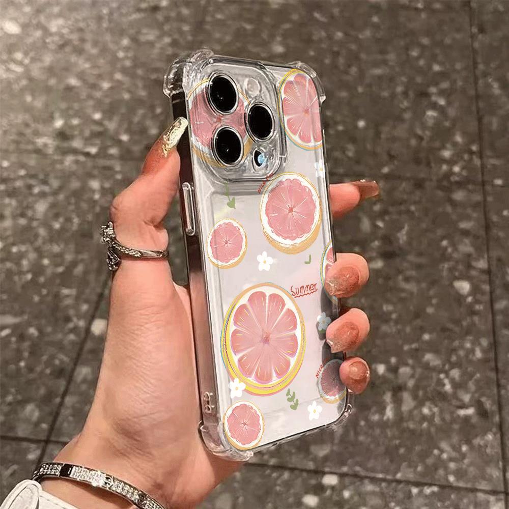 Bộ sưu tập mùa hè bưởi cho trường hợp iPhone 17Air iPhone 16/15/14 Quad chống ngã