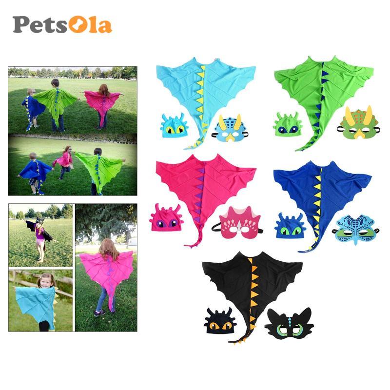 Rồng Trang Phục Áo Choàng Khủng Long Trang Phục Hóa Trang Phụ Kiện Có Mũ Cánh Rồng Trang Phục Cho Trang Phục Halloween Quà Tặng Trẻ Em Sinh Nhật Đảng Đồ Chơi
