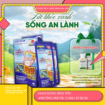 TTBYT Miếng Dán Hạ Sốt Koolfever Dành Cho Người Lớn Traphaco - Hỗ trợ Hạ Sốt Nhanh, Mát Da, Giảm Nhiệt, Kích Cỡ Lớn