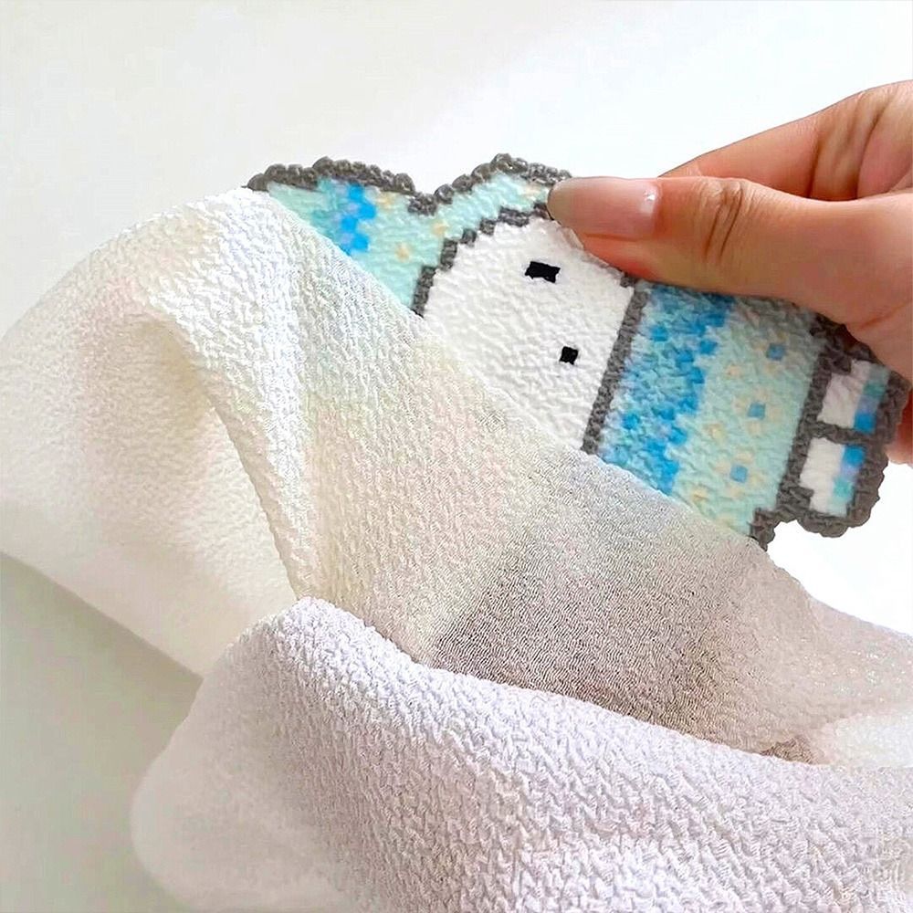 HIGHVIEWLS Vải ủi cho hạt Perler, Hạt cầu chì cỡ lớn chịu nhiệt độ cao Vải nướng, Công cụ thủ công có kết cấu Vải hỗ trợ ủi Nhãn dán cảnh thu nhỏ