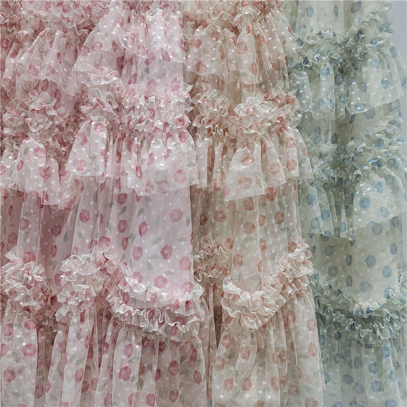 Váy nữ xuân hè 2026 phong cách Pháp, thiết kế bánh xe chữ A, họa tiết lãng mạn