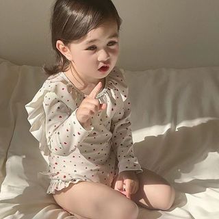 Hàng sẵn Bộ đồ bơi trẻ em phong cách mới Kem chống nắng dài tay cho bé gái Đồ bơi một mảnh khô nhanh Đồ bơi cho bé cao cấp