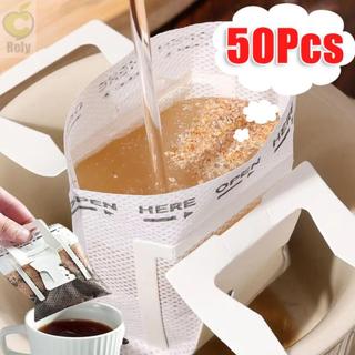 ROLY 10/50 Túi lọc cà phê dày dùng một lần, treo tai rót, lọc cà phê