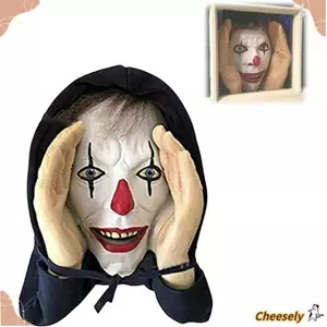 Nhãn dán cửa sổ CHEESELY, Nhãn dán hình ngôi nhà ma quái bằng nhựa PVC đáng sợ Peeper Freak, Nhãn dán cửa sổ trong nhà và ngoài trời sáng tạo Trang trí Halloween