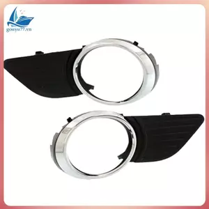 1 Cặp Vỏ đèn sương mù cản trước Lưới tản nhiệt Chrome cho đế / XLE / LE 20111-2017 52127-08030 52128-08030
