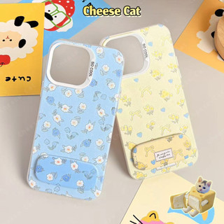 hoa màu vàng xanh Ốp Lưng Cho iPhone 13 14 15 12 11 16 17 Pro Max 16E Xs Max XR 7Plus Vỏ Điện Thoại Có Chân Đế Gương