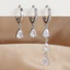 Bông tai zircon hình giọt nước thời trang
