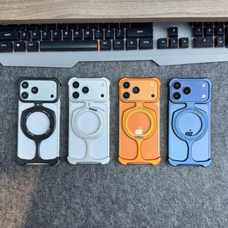 Tay Apple iphone17 Series Kết Cấu Dòng Kim Loại 17pro Kim Loại Trần Apple 13promax Model Thích Hợp Cho Khung Trophy 14promax Kim Loại 15promax Vỏ Bảo Vệ Khung Xe