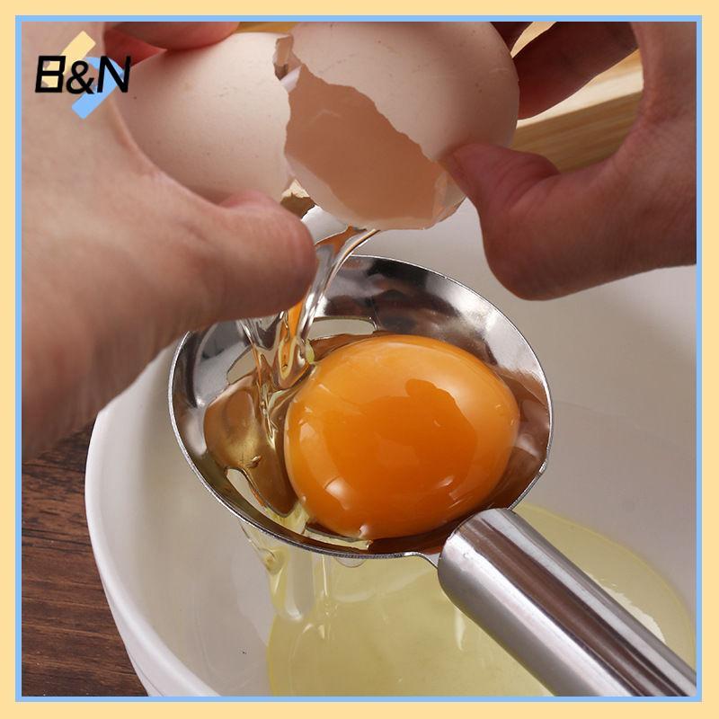 Thìa tách lòng trắng trứng bằng thép không gỉ B&N, lọc lòng đỏ, phụ kiện nhà bếp