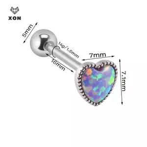 Nhẫn Lưỡi thép Titan nhiều màu sắc hình trái tim, phù hợp làm quà tặng cho nữ