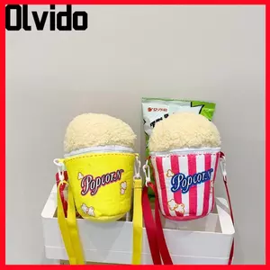 Túi Satchel bỏng ngô sang trọng OLVIDO, Túi xô bỏng ngô thông thường cổ điển, Dây đeo có thể điều chỉnh đa năng Túi đeo bỏng ngô nhỏ cầm tay