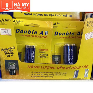 (Vỉ 2 Viên) Pin AA/AAA Double A Super Alkaline – Pin Kiềm Cao Cấp 1.5V, Năng Lượng Bền Bỉ