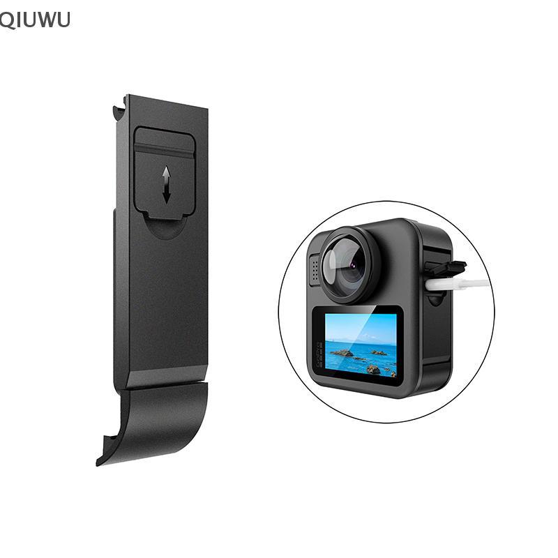QIUWU Cổng Sạc USB Vỏ Bên Chống Mưa Cho GoPro MAX 2 Pin Sạc Ngoài Trời Phụ Kiện Camera.