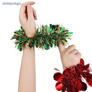 VHDD 10 Chiếc Đầy Màu Sắc Tinsel Vòng Tay Đàn Hồi Người Lớn Trẻ Em Đa Năng Khiêu Vũ Chống Đỡ Đội Cổ Vũ Tinsel Dây Đeo Tay VN