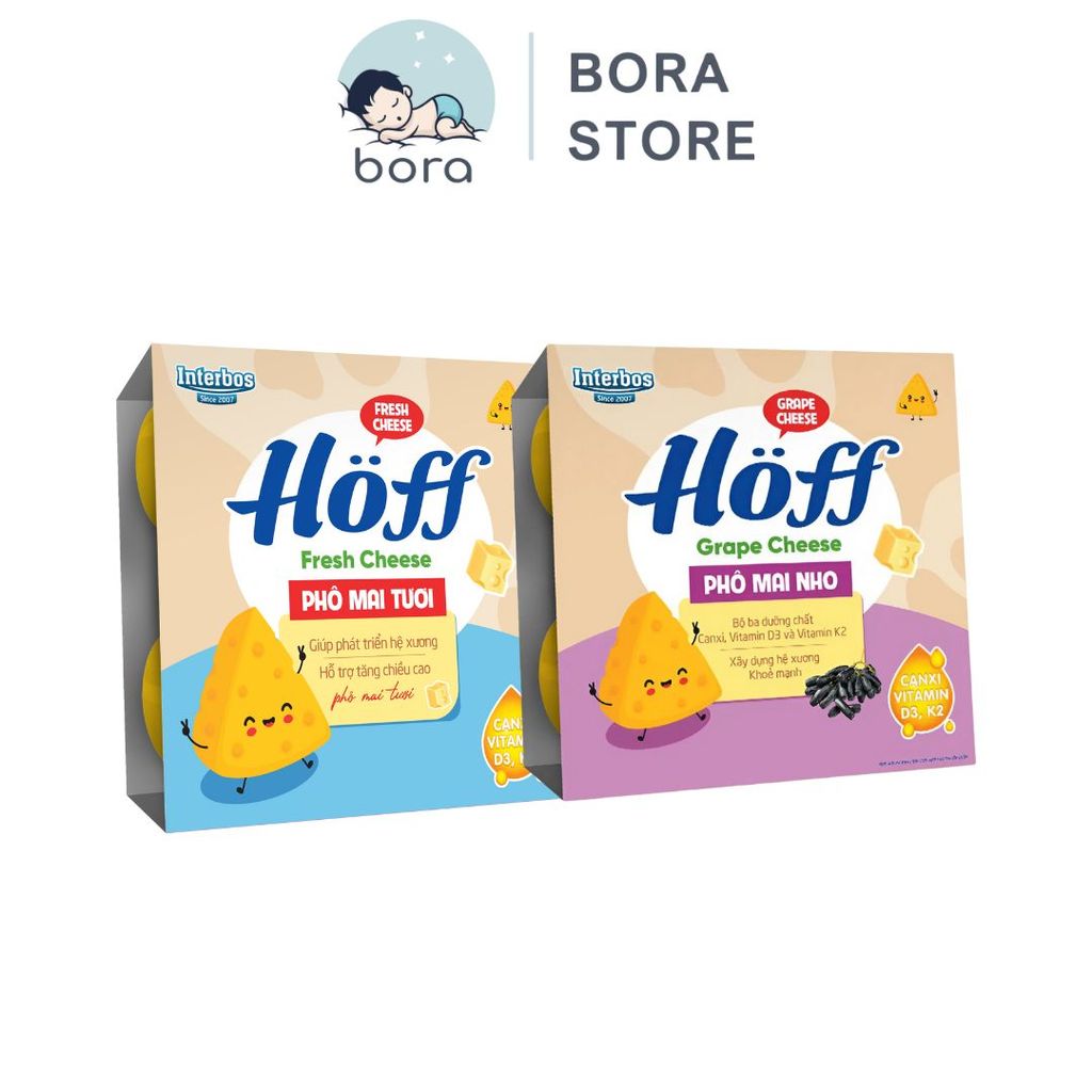 Phô mai Hoff giàu canxi, hỗ trợ phát triển chiều cao, ăn dặm cho bé từ 1 tuổi