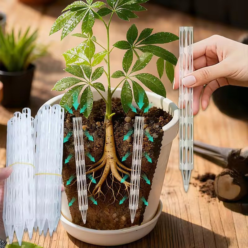 10-50 chiếc Ống sục khí thực vật để oxy hóa rễ, Thoát nước đất trong suốt có thể tái sử dụng cho cây trồng trong nhà, Ống thông gió quay chống bụi, Chậu 6-30cm