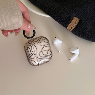 Dòng hình học cho AirPods 1 / 2 3 Pro Pro2 pro3 Airpod4 Bộ tai nghe Vỏ bảo vệ Bluetooth không dây AirPods Pro i3 i4 pro3 Vỏ bảo vệ tai nghe