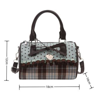 NECKLACEMASK Túi Đeo Vai Nữ, Nơ Ngọt Ngào Nhẹ Di Động Túi Gối, Thời Trang Đa Năng Vintage Kẻ Sọc Nữ Túi Xách Ví Bé Gái