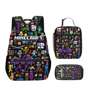 Roblox Học Sinh Tiểu Học Schoolbag Mine Trẻ Em Ba Lô Ba Lô Túi Cơm Trưa Bút