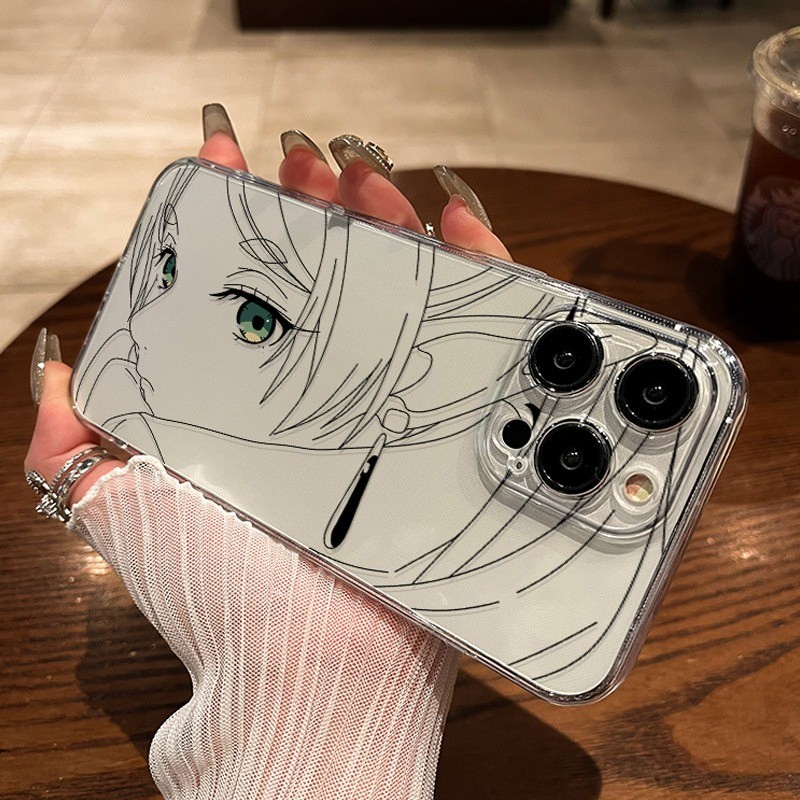 Ốp Điện Thoại Trong Suốt Mềm Anime Frieren Cho iPhone 17 ProMax 16 / 15 / 14 / 13 / 12 / 11 Bảo Vệ Camera Vỏ iPhone Chống Sốc