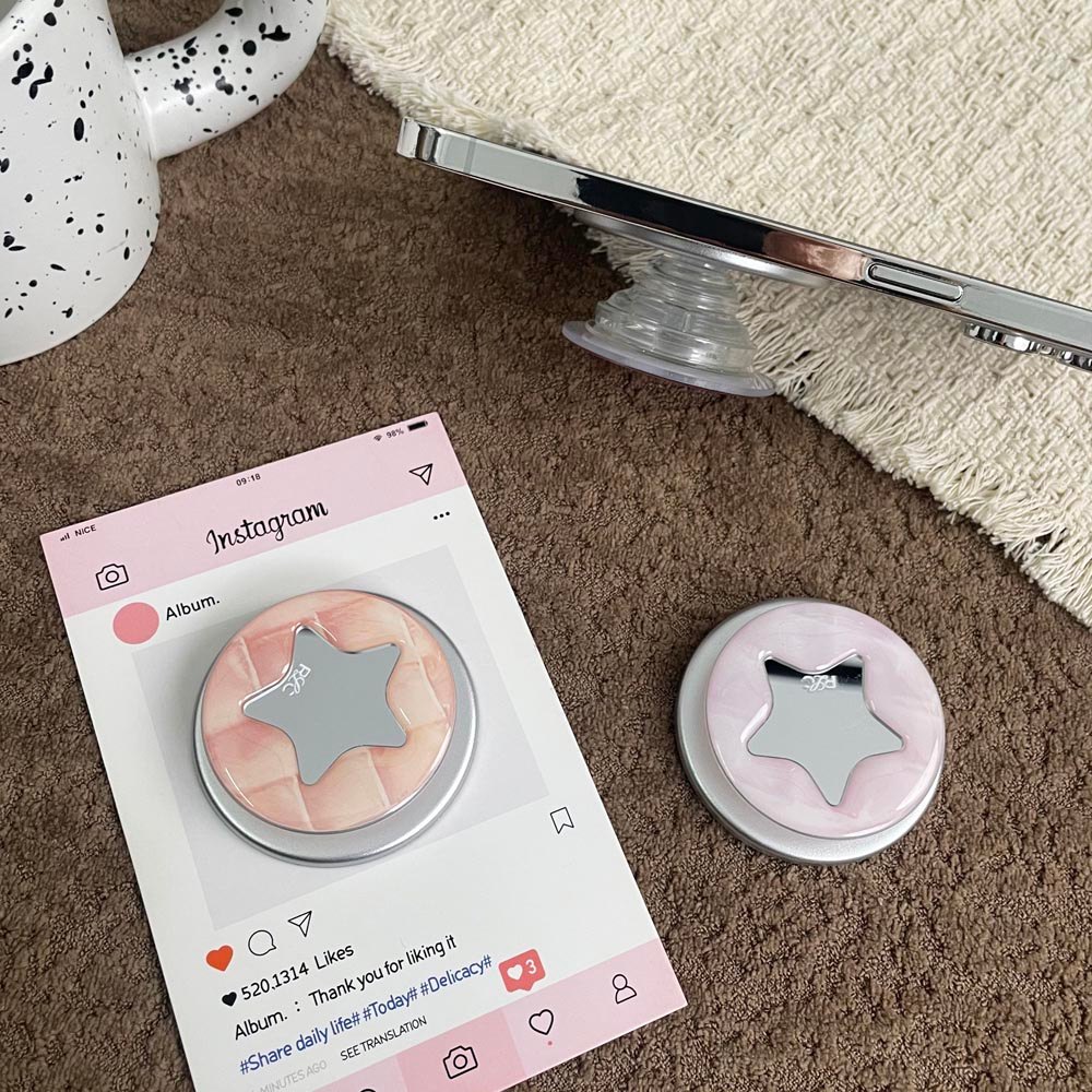 Popsocket Mirror Star Magnet Giá đỡ điện thoại có thể gập lại cho điện thoại nam châm