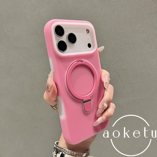 Giá đỡ gấp từ tính 2 trong 1 thạch màu trơn đơn giản phù hợp cho iPhone 17 Promax Apple 16 Pro 15 ốp lưng mềm mờ, chống bụi bẩn và chống rơi mới