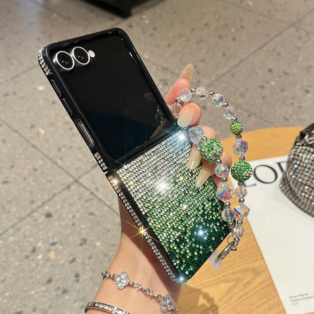 Dành Cho Samsung Galaxy Z Flip 7 7FE 6 5 4 3 Sang Trọng Độc Đáo Có Dây Đeo Cổ Tay Vỏ. Dành cho Galaxy Z Flip7 Nó có vỏ điện thoại chống sốc có từ tính.