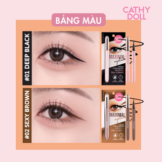 Bút Kẻ Mắt Siêu Mảnh Cathy Doll, Chống Nước, Sắc Nét Tự Nhiên Maximal Eyeliner 0.7 ml