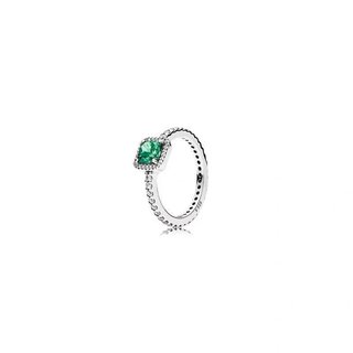 Nhẫn Zirconia Vuông Bạc S925 Lấp Lánh - Thời Trang Và Phù Hợp Làm Nhẫn Đôi