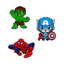 YT4 Marvel Avengers Người Nhện Captain America Hulk Hoạt Hình Dễ Thương Chibi Men Pin Kim Loại Trâm Huy Hiệu