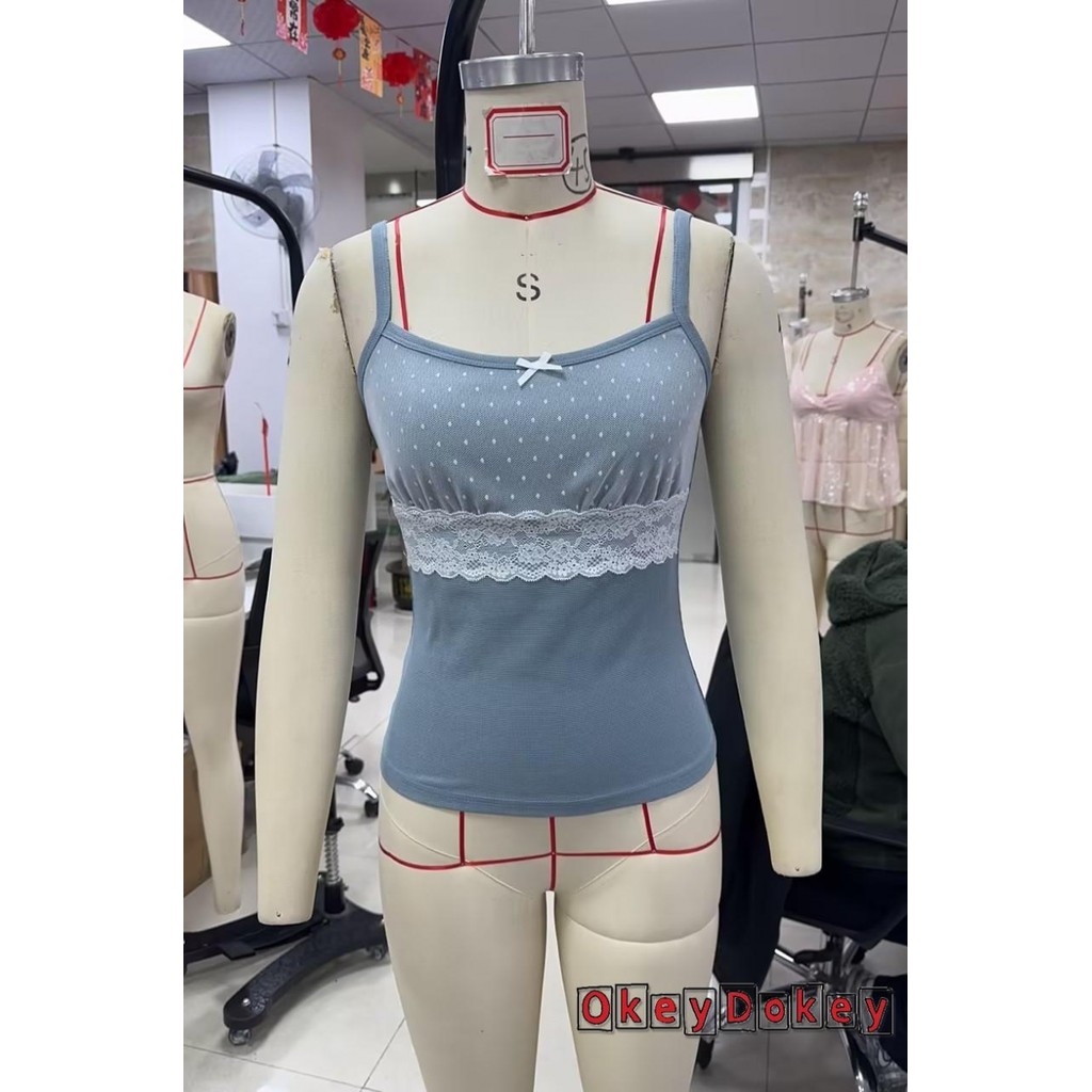 Áo yếm ren slim fit phong cách Y2K ngọt ngào, phù hợp mùa hè
