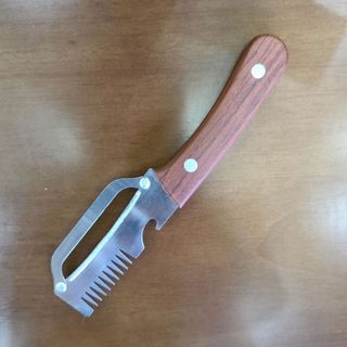 Đa Năng Thép Không Gỉ Hành Cắt Hộ Gia Đình Nhà Bếp Lột Dao Xay Tay Cầm Bằng Gỗ Lột Dao Rau Củ Quả Dao VYPU