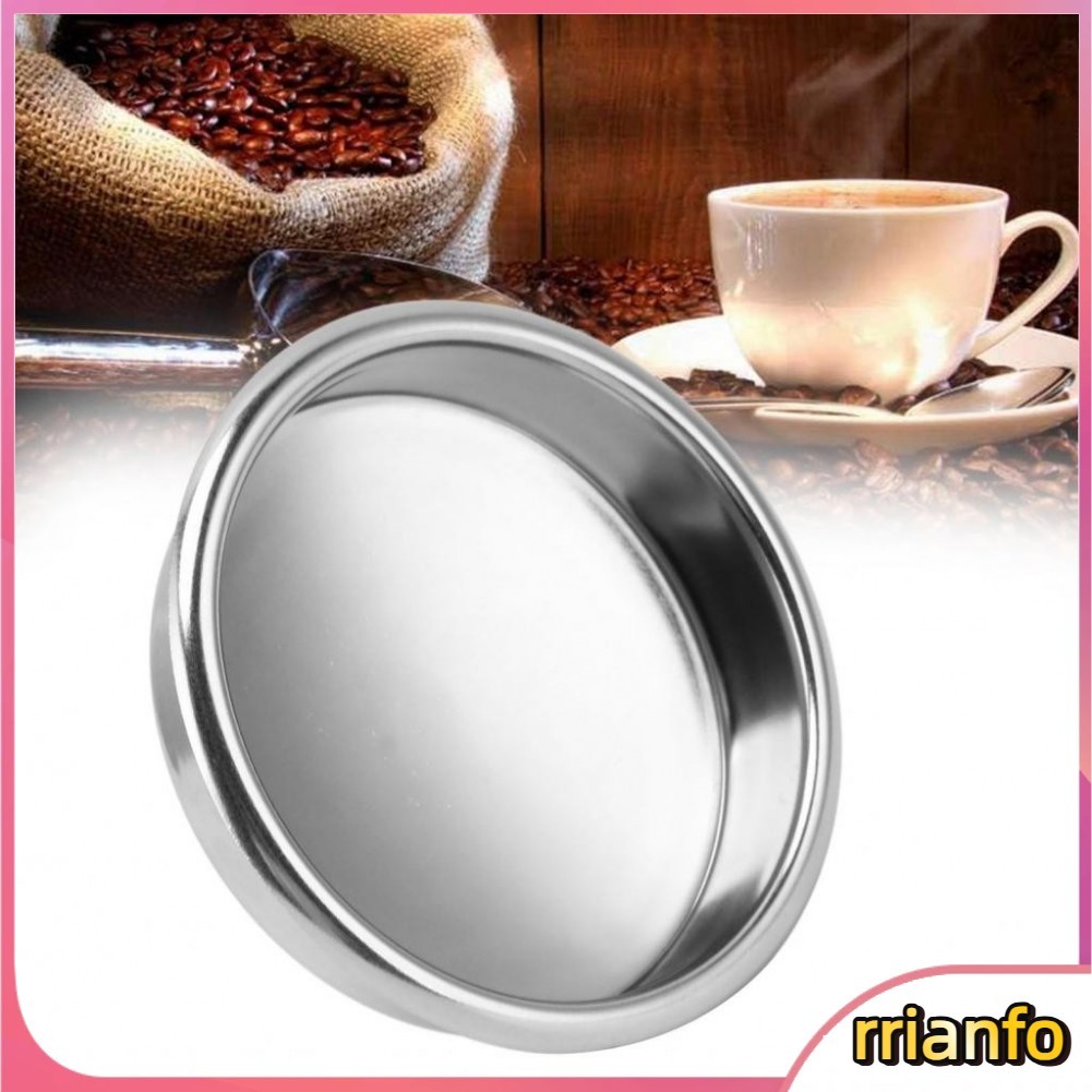Rrianfo Rrianfo Thép không gỉ Backflush Bộ lọc mù 58mm Chèn các phụ kiện máy pha cà phê kim loại trống