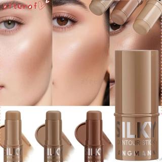 Que viền làm sáng da mặt AFTEROF, Que viền đa chức năng 3 màu, Ứng dụng mịn màng mờ tự nhiên Que làm sáng da bền để trang điểm mặt