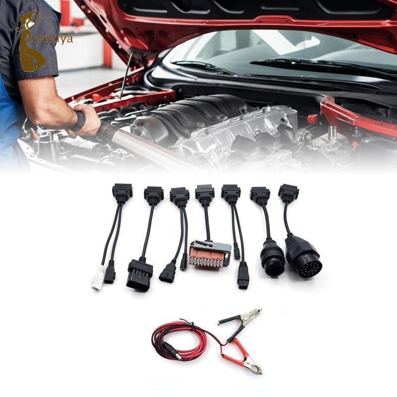 Cáp chuyển đổi 8x OBD2 Bộ đầy đủ cáp ô tô Bộ dây nguồn Bộ dây chẩn đoán