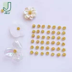 Bông tai DIY Hợp kim với stamen hoa vàng - Bộ 10 piece phù hợp làm phụ kiện trang sức tự chế